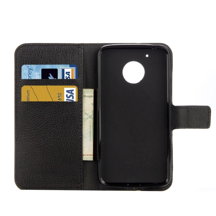 For Motorola Moto G (5th Gen.) Litchi Texture Horizontal Flip Leather Case with Holder & Card Slots & Wallet(Black)