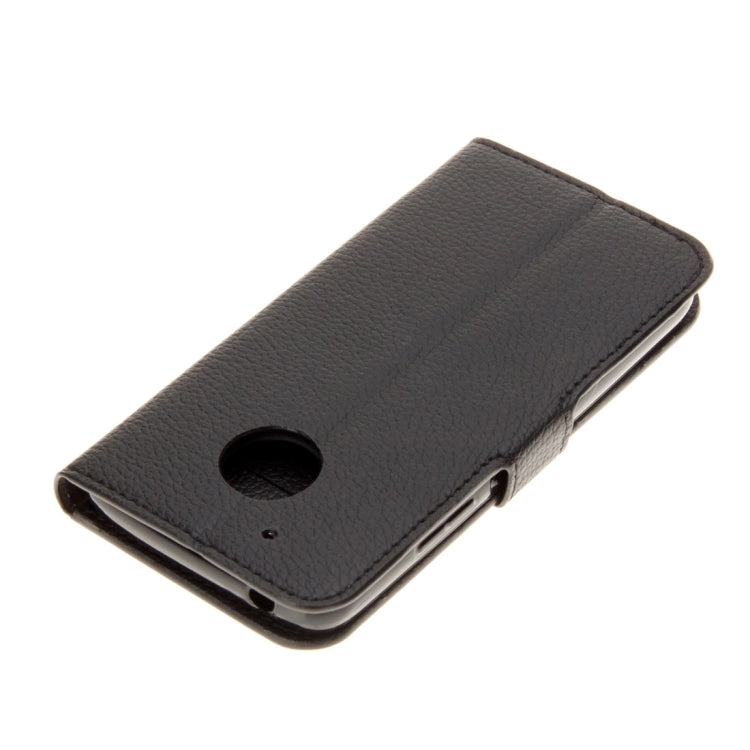 For Motorola Moto G (5th Gen.) Litchi Texture Horizontal Flip Leather Case with Holder & Card Slots & Wallet(Black)