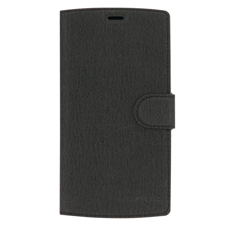 2 in 1 Cloth Texture Horizontal Flip Leather Case with Holder & Magnetic Buckle & Tempered Glass Screen Film for HOMTOM HT7 & HT7 Pro(Black)