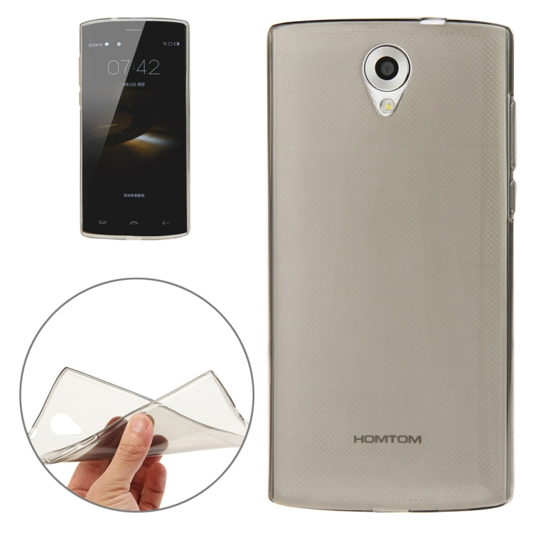 2 in 1 TPU Protective Case + Tempered Glass Screen Film for HOMTOM HT7 & HT7 Pro(Transparent)