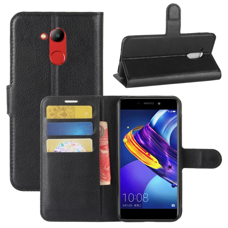 For Huawei  Honor V9 Play Litchi Texture PU + TPU Horizontal Flip Leather Case With Holder & Card Slots & Wallet