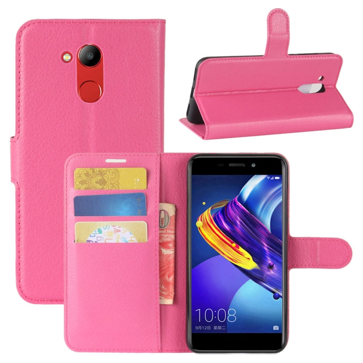 For Huawei  Honor V9 Play Litchi Texture PU + TPU Horizontal Flip Leather Case With Holder & Card Slots & Wallet