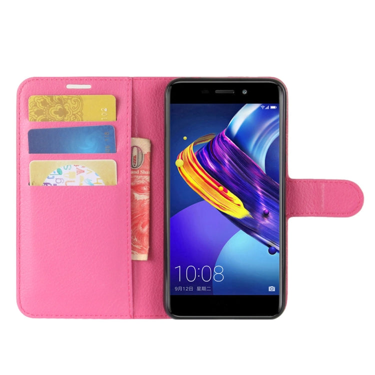 For Huawei  Honor V9 Play Litchi Texture PU + TPU Horizontal Flip Leather Case With Holder & Card Slots & Wallet