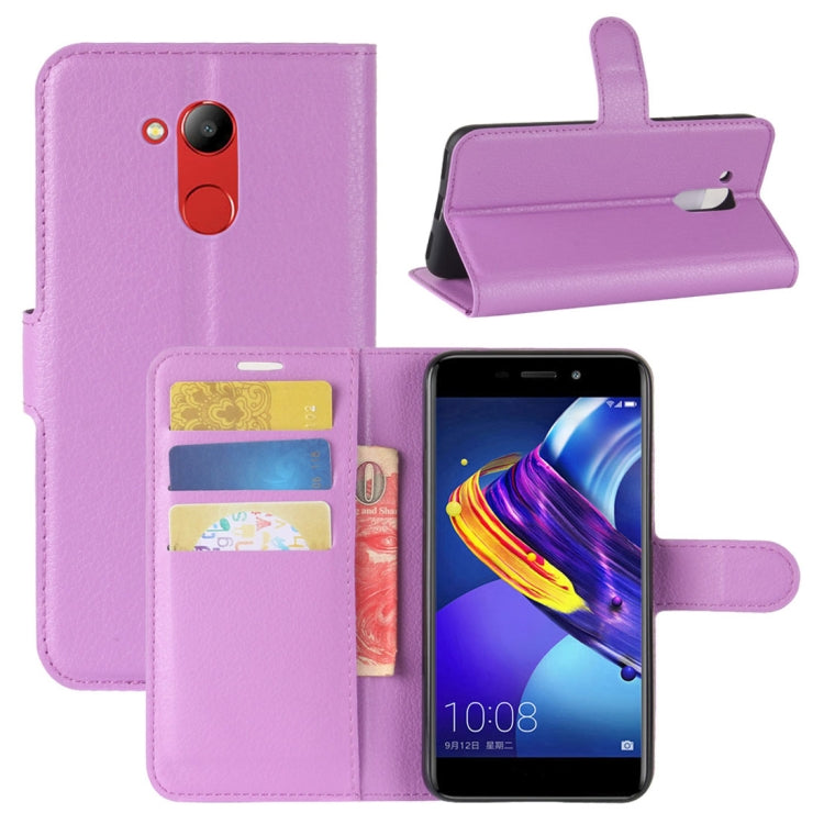 For Huawei  Honor V9 Play Litchi Texture PU + TPU Horizontal Flip Leather Case With Holder & Card Slots & Wallet
