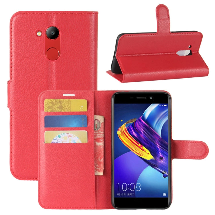For Huawei  Honor V9 Play Litchi Texture PU + TPU Horizontal Flip Leather Case With Holder & Card Slots & Wallet