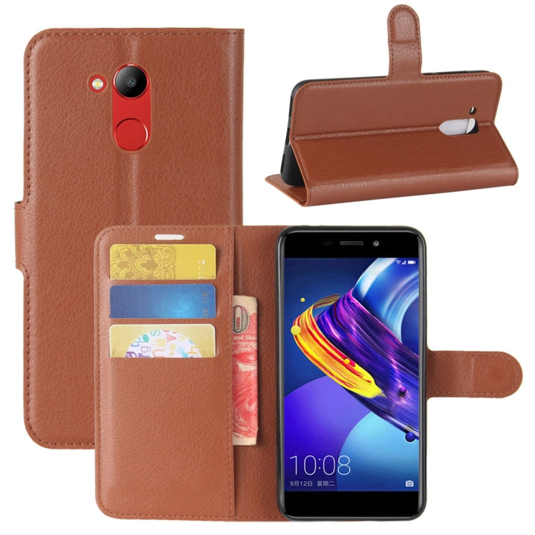 For Huawei  Honor V9 Play Litchi Texture PU + TPU Horizontal Flip Leather Case With Holder & Card Slots & Wallet
