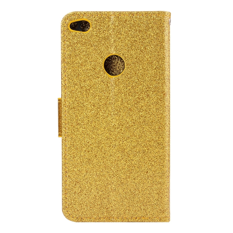 For Huawei  P8 Lite 2017 Glitter Powder Leather Case with Holder & Wallet & Card Slots
