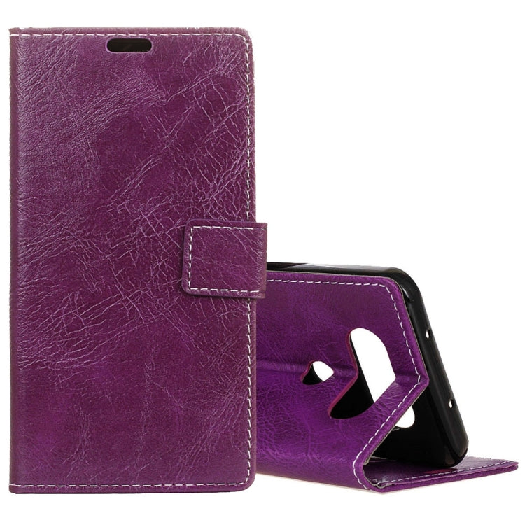 For LG Q8 Retro Crazy Horse Texture Horizontal Flip Leather Case with Holder & Card Slots & Wallet & Photo Frame