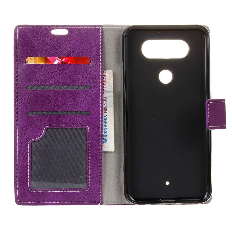 For LG Q8 Retro Crazy Horse Texture Horizontal Flip Leather Case with Holder & Card Slots & Wallet & Photo Frame