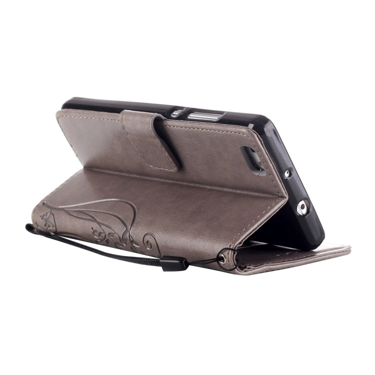 For Huawei  P8 Lite Heart Diamond Encrusted Flowers Embossing Horizontal Flip Leather Case with Holder & Card Slots & Wallet & Lanyard