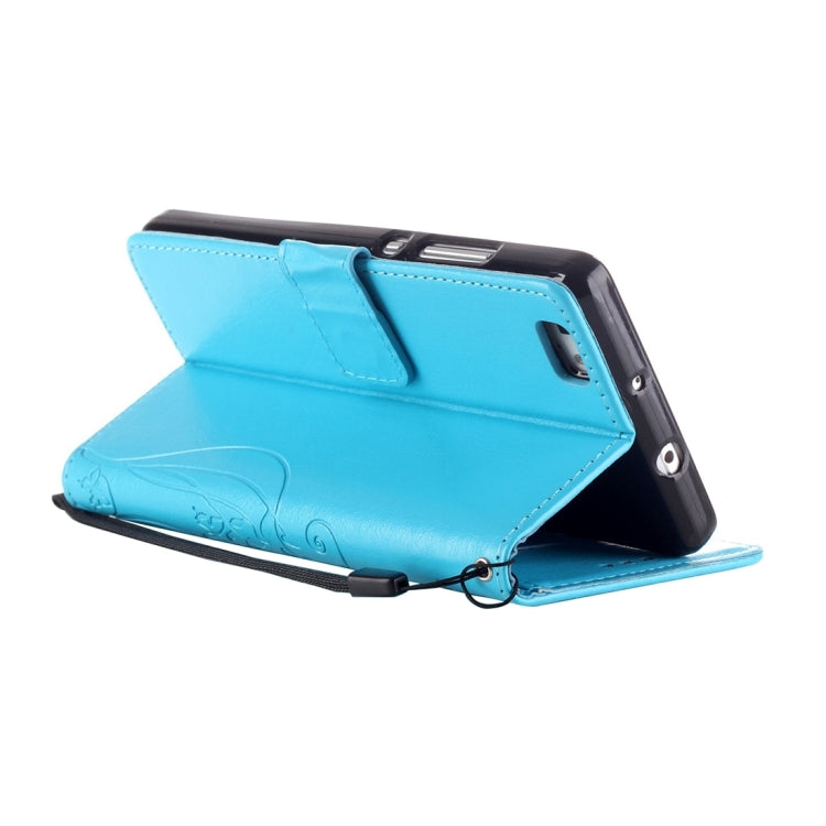 For Huawei  P8 Lite Heart Diamond Encrusted Flowers Embossing Horizontal Flip Leather Case with Holder & Card Slots & Wallet & Lanyard