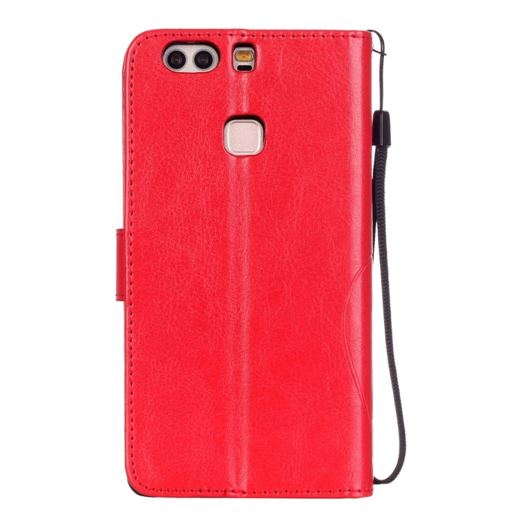 For Huawei  P9 Plus Heart Diamond Encrusted Flowers Embossing Horizontal Flip Leather Case with Holder & Card Slots & Wallet & Lanyard