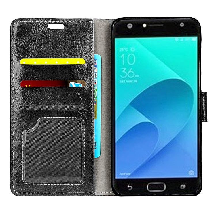 For Asus  ZenFone 4 Selfie ZD553KL Retro Crazy Horse Texture Horizontal Flip Leather Case with Holder & Card Slots & Wallet & Photo Frame