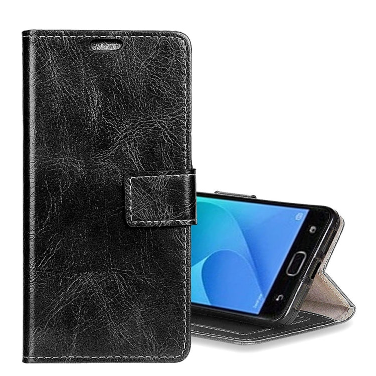 For Asus  ZenFone 4 Selfie ZD553KL Retro Crazy Horse Texture Horizontal Flip Leather Case with Holder & Card Slots & Wallet & Photo Frame