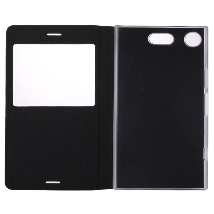 For Sony Xperia XZ1 Compact Litchi Texture Horizontal Flip Leather Case with Call Display ID