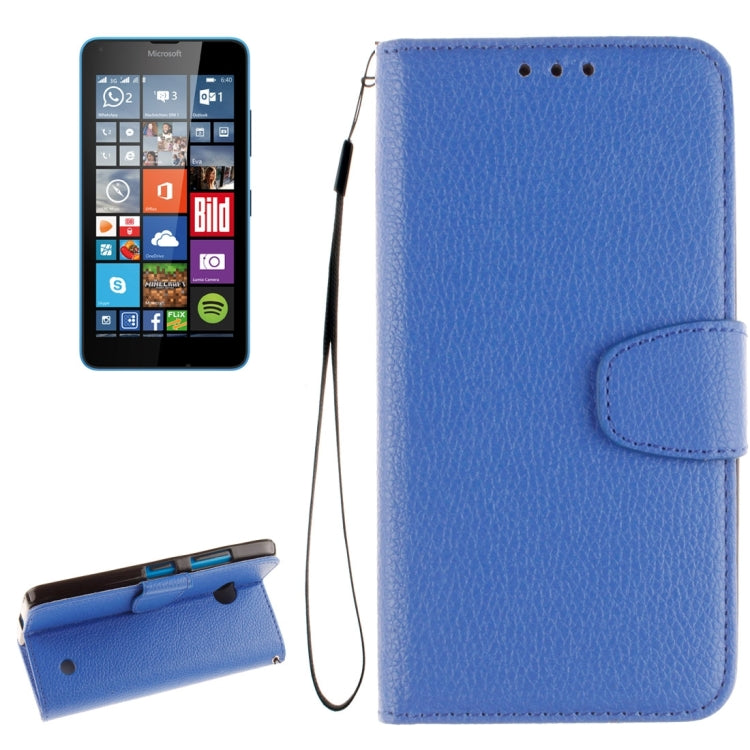 For Microsoft Lumia 640 Litchi Texture Horizontal Flip Leather Case with Holder & Card Slots & Wallet & Photo Frame & Lanyard