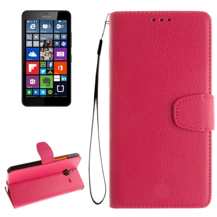 For Microsoft Lumia 640 XL Litchi Texture Horizontal Flip Leather Case with Holder & Card Slots & Wallet & Photo Frame & Lanyard