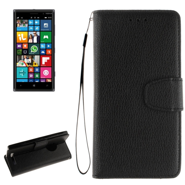 For Nokia Lumia 830 Litchi Texture Horizontal Flip Leather Case with Holder & Card Slots & Wallet & Photo Frame & Lanyard