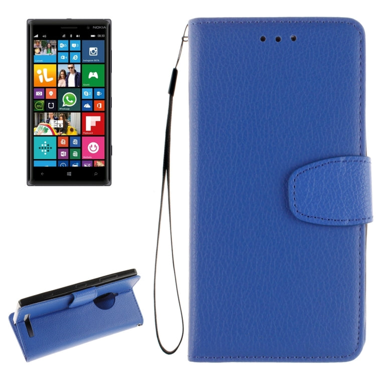 For Nokia Lumia 830 Litchi Texture Horizontal Flip Leather Case with Holder & Card Slots & Wallet & Photo Frame & Lanyard