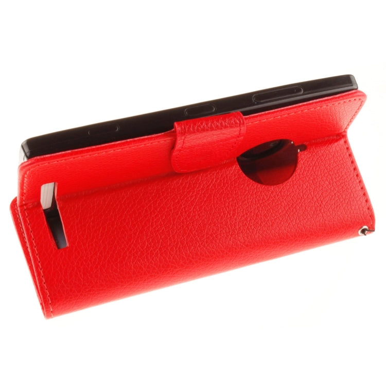 For Nokia Lumia 830 Litchi Texture Horizontal Flip Leather Case with Holder & Card Slots & Wallet & Photo Frame & Lanyard