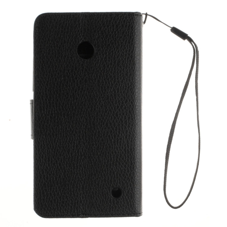 For Nokia Lumia 630 / 635 Litchi Texture Horizontal Flip Leather Case with Holder & Card Slots & Wallet & Photo Frame & Lanyard