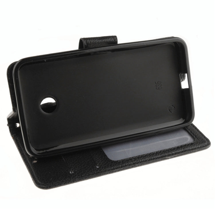 For Nokia Lumia 630 / 635 Litchi Texture Horizontal Flip Leather Case with Holder & Card Slots & Wallet & Photo Frame & Lanyard