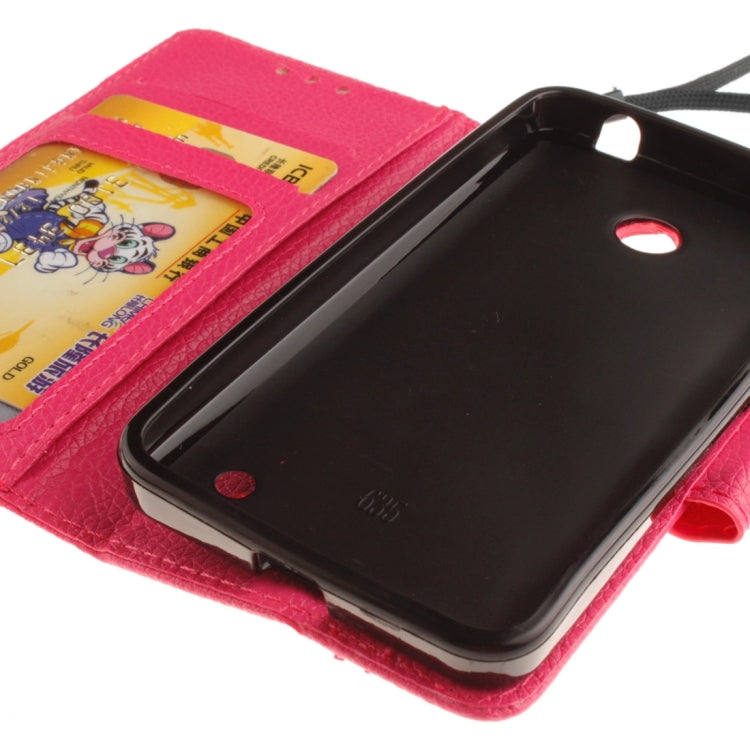 For Nokia Lumia 630 / 635 Litchi Texture Horizontal Flip Leather Case with Holder & Card Slots & Wallet & Photo Frame & Lanyard