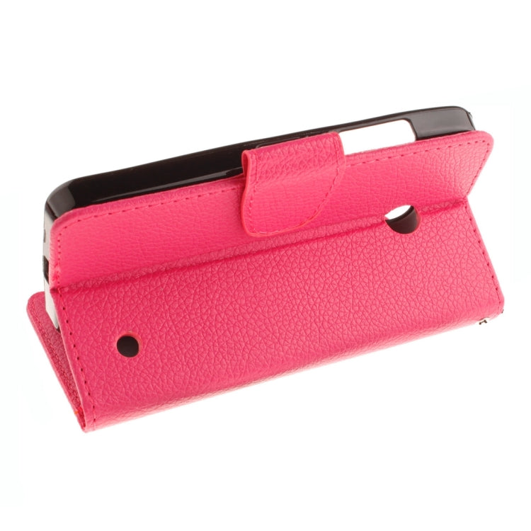 For Nokia Lumia 630 / 635 Litchi Texture Horizontal Flip Leather Case with Holder & Card Slots & Wallet & Photo Frame & Lanyard