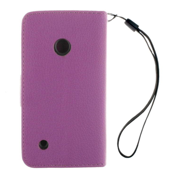For Nokia Lumia 530 Litchi Texture Horizontal Flip Leather Case with Holder & Card Slots & Wallet & Photo Frame & Lanyard