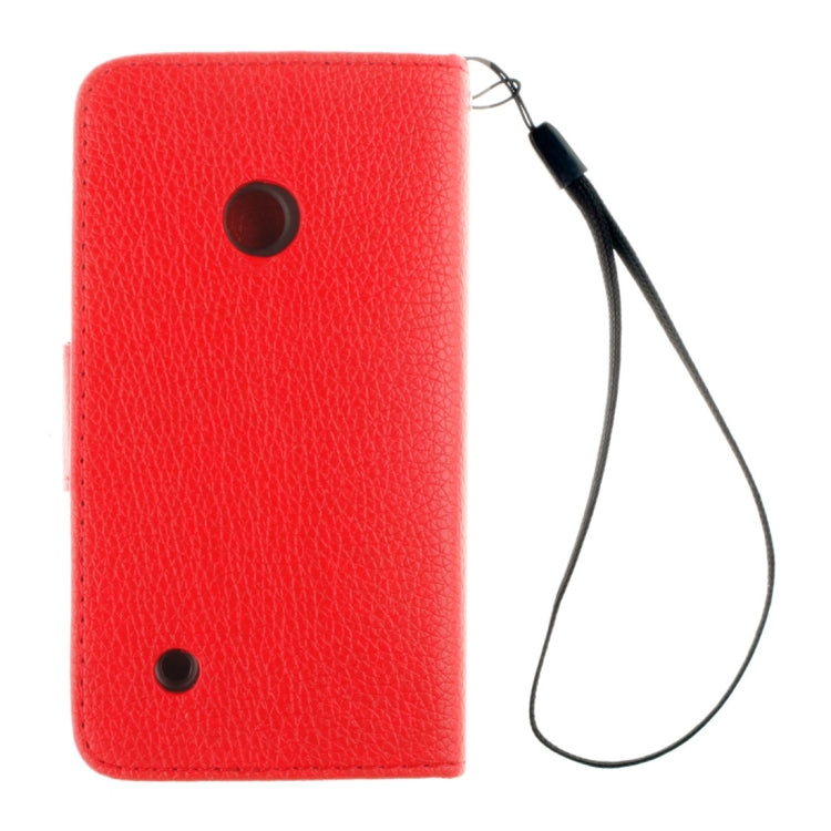 For Nokia Lumia 530 Litchi Texture Horizontal Flip Leather Case with Holder & Card Slots & Wallet & Photo Frame & Lanyard