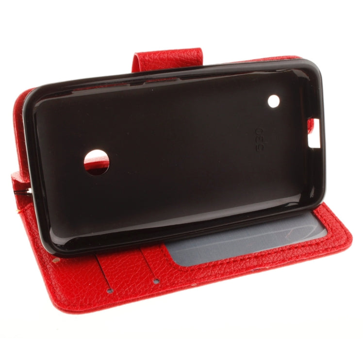 For Nokia Lumia 530 Litchi Texture Horizontal Flip Leather Case with Holder & Card Slots & Wallet & Photo Frame & Lanyard