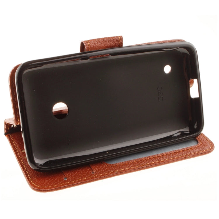 For Nokia Lumia 530 Litchi Texture Horizontal Flip Leather Case with Holder & Card Slots & Wallet & Photo Frame & Lanyard