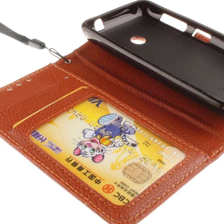 For Nokia Lumia 530 Litchi Texture Horizontal Flip Leather Case with Holder & Card Slots & Wallet & Photo Frame & Lanyard