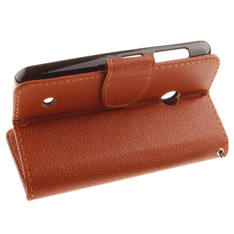 For Nokia Lumia 530 Litchi Texture Horizontal Flip Leather Case with Holder & Card Slots & Wallet & Photo Frame & Lanyard