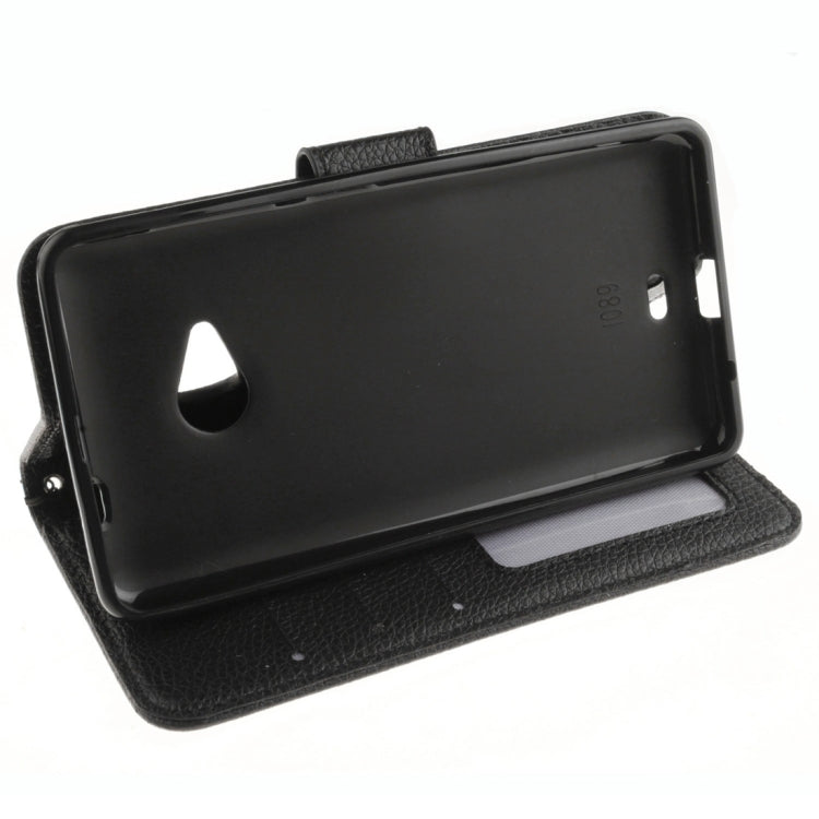 For Microsoft Lumia 535 Litchi Texture Horizontal Flip Leather Case with Holder & Card Slots & Wallet & Photo Frame & Lanyard