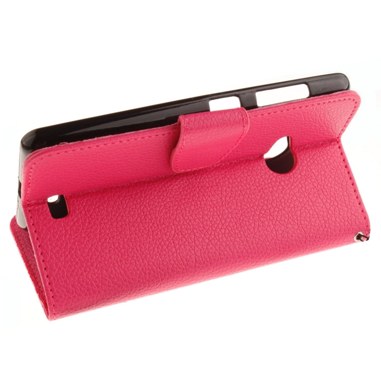 For Microsoft Lumia 535 Litchi Texture Horizontal Flip Leather Case with Holder & Card Slots & Wallet & Photo Frame & Lanyard