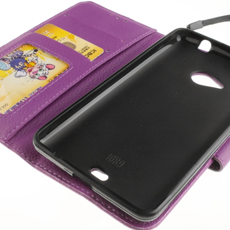 For Microsoft Lumia 535 Litchi Texture Horizontal Flip Leather Case with Holder & Card Slots & Wallet & Photo Frame & Lanyard
