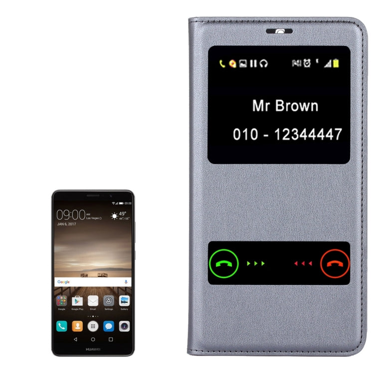 For Huawei  Mate 9 Horizontal Flip Leather Case with Caller ID Display & Sleep / Wake-up Function