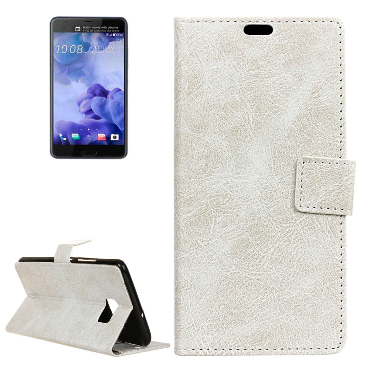 For HTC U Ultra Retro Crazy Horse Texture Horizontal Flip Leather Case with Holder & Card Slots & Wallet & Photo Frame