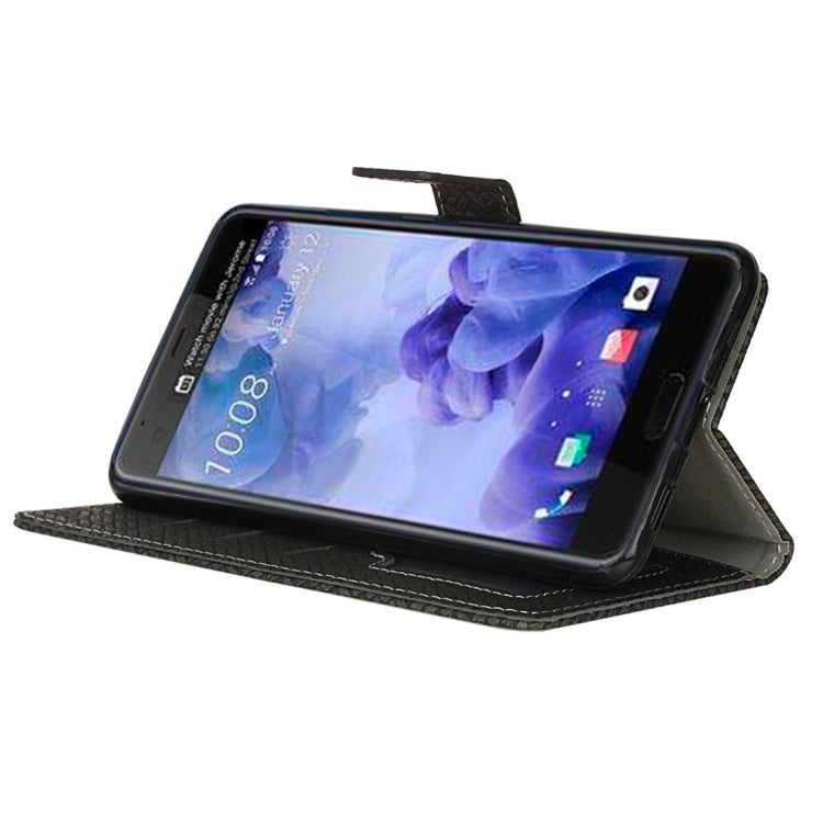 For HTC U Ultra Knit Texture Horizontal Flip Leather Case with Holder & Card Slots & Wallet & Photo Frame
