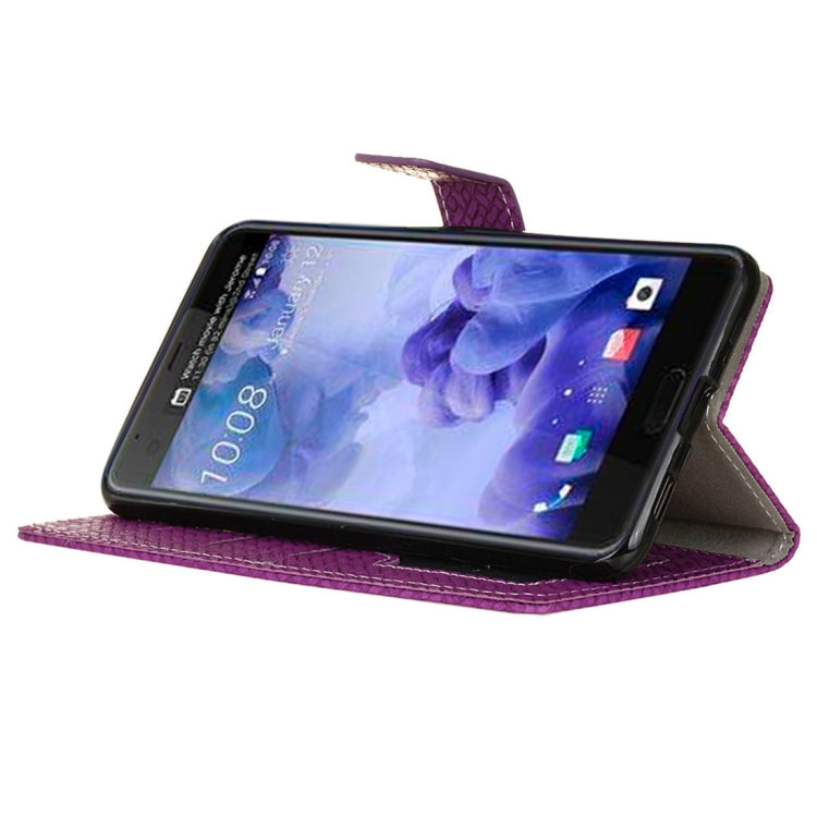 For HTC U Ultra Knit Texture Horizontal Flip Leather Case with Holder & Card Slots & Wallet & Photo Frame