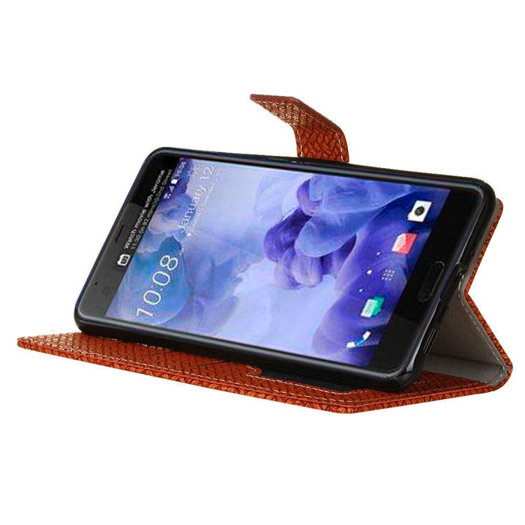 For HTC U Ultra Knit Texture Horizontal Flip Leather Case with Holder & Card Slots & Wallet & Photo Frame