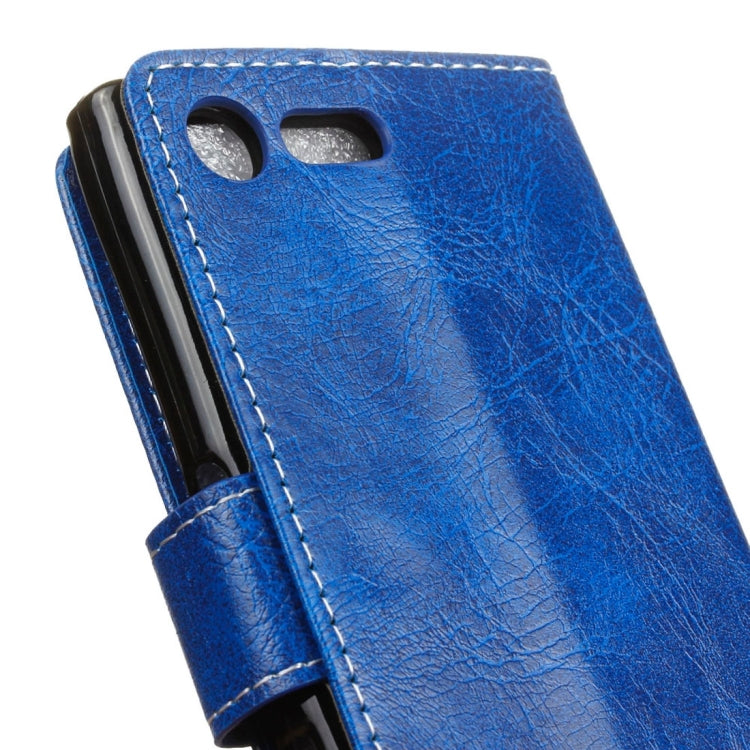 For Sony Xperia XZ1 Retro Crazy Horse Texture Horizontal Flip Leather Case with Holder & Card Slots & Wallet & Photo Frame