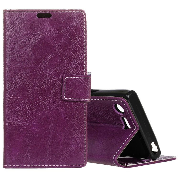 For Sony Xperia XZ1 Retro Crazy Horse Texture Horizontal Flip Leather Case with Holder & Card Slots & Wallet & Photo Frame