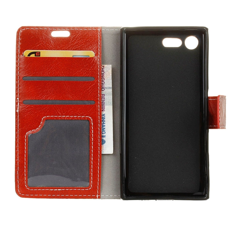 For Sony Xperia XZ1 Retro Crazy Horse Texture Horizontal Flip Leather Case with Holder & Card Slots & Wallet & Photo Frame