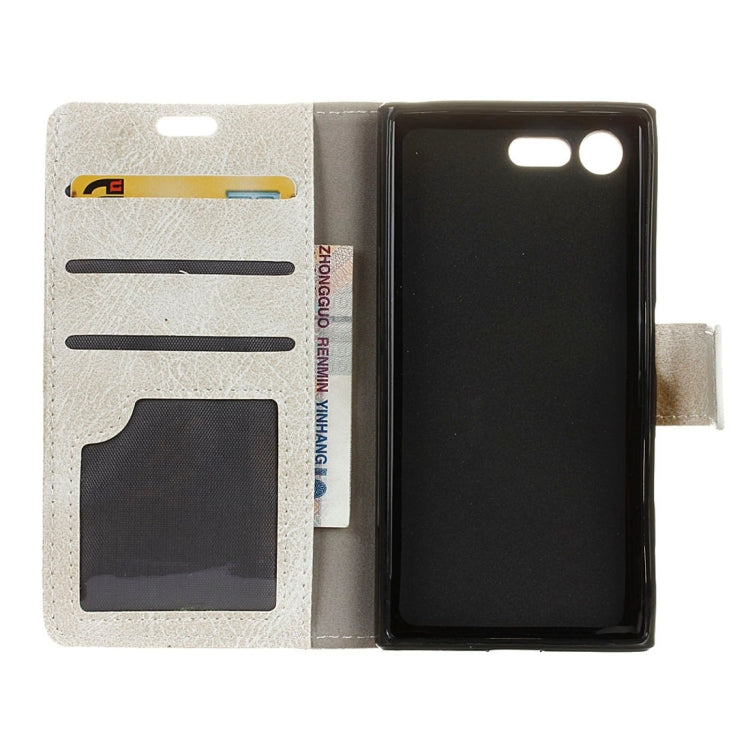 For Sony Xperia XZ1 Retro Crazy Horse Texture Horizontal Flip Leather Case with Holder & Card Slots & Wallet & Photo Frame