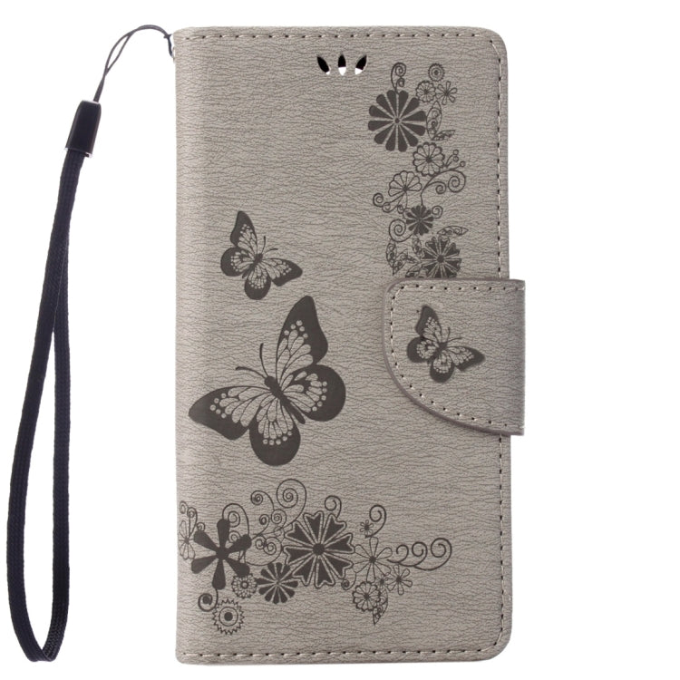 Pressed Flowers Butterfly Pattern Horizontal Flip Leather Case for Wiko U Feel Lite, with Magnetic Buckle & Holder & Card Slots & Wallet