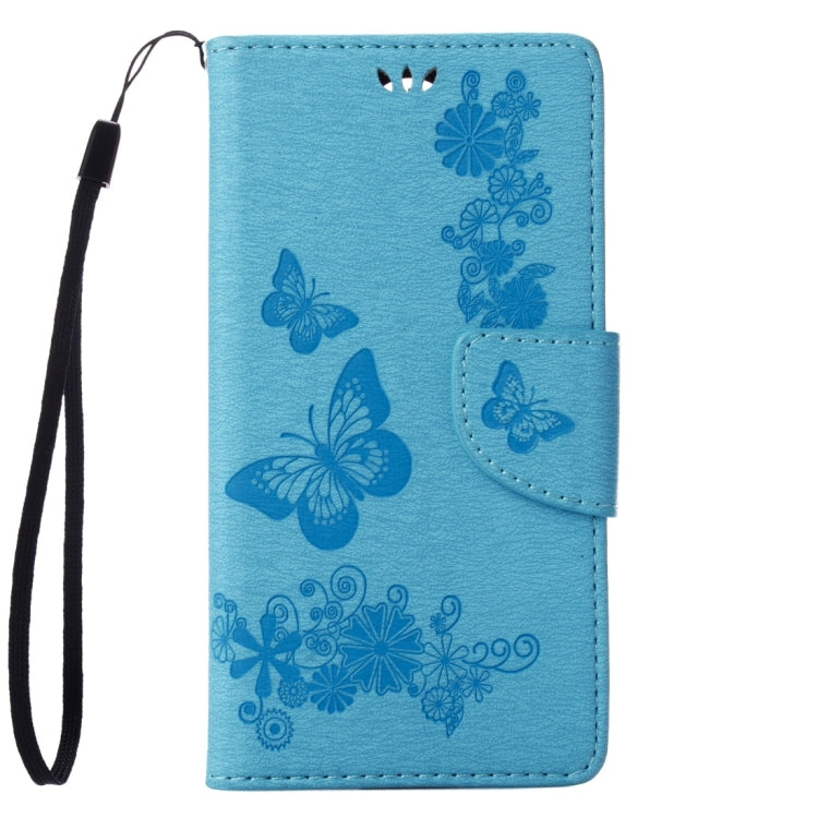 Pressed Flowers Butterfly Pattern Horizontal Flip Leather Case for Wiko U Feel Lite, with Magnetic Buckle & Holder & Card Slots & Wallet