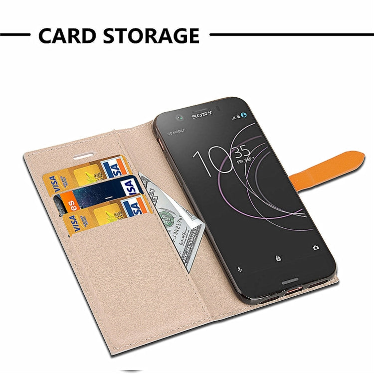 For Sony Xperia XZ1 Compact  Business Style Leather Case with Holder & Card Slots & Wallet