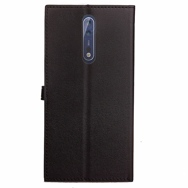 For Nokia 8 Business Style Leather Case with Holder & Card Slots & Wallet